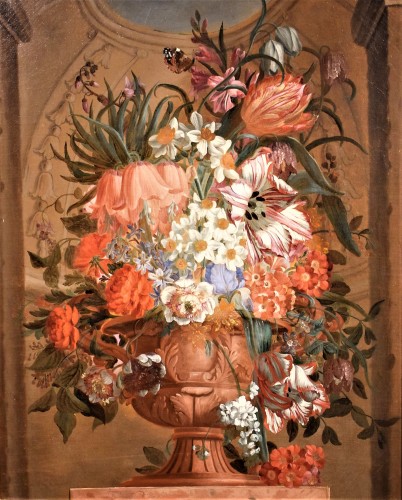 Nature morte de fleurs - atelier de Jan Frans van Dael (1764-1840) - Tableaux et dessins Style 